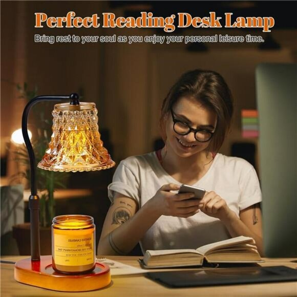 Candle Warmer Lamp with Candle Melter Electric Candle Lamp Warmer with Timer - Picture 7 of 8